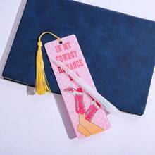 Romantic Pink Denim Acrylic Bookmark, Popular Spicy Read Merchandise From Booktok, A Fun Reading Gift For Fans Of Denim Romance Novels, Western-Style Enthusiasts And Book Lovers - One Size Fits All - View 4