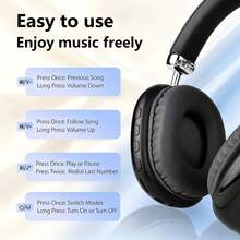 Gerripuer Wireless Bluetooth Headphones For Outdoor Sports & Gaming, Noise Cancelling Bluetooth Headset With Microphone, Suitable For Home, Office, Mobile Phones, Computers, Tablets - View 8