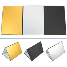 VOJCBKRE Foldable Photography Reflector A4 4-Panel Black White Gold Silver 4-Color 3-Fold Lightweight Design Suitable For Portrait, Macro, Desktop Photography Studio And Food Photography - View 10