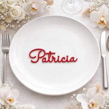 Personalized Wedding Place Cards, Custom Laser Cut Name Signs, Acrylic Guest Seating Decor For Wedding Reception, Unique Guest Keepsake, Elegant Table Setting, Bridal Party Favors - C-personalized Dinner Plate Name Tag - View 4