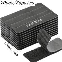 70pcs/35pairs Double-Sided Self-Adhesive Hook And Loop Fasteners, Reusable, Black/White, Round/Square, Suitable For Car Seat Cushions, Carpets, Office Tape - 70pcs/35pairs - View 4