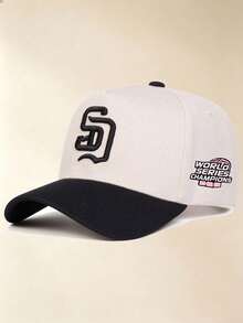 1 Buah Topi Baseball Unisex dengan Pinggiran Melengkung dan Blok Warna, Bordir Huruf & Cetak Samping, Topi Olahraga yang Dapat Diatur untuk Sehari-hari, Jalanan, Luar Ruangan, Perjalanan & Mendaki - beraneka warna - View 3