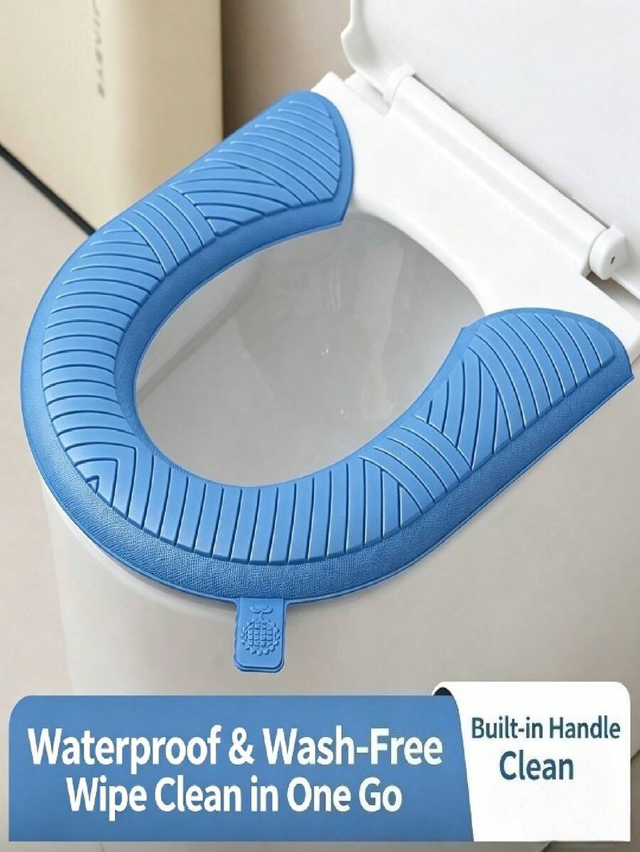 [All-Season Thickened Toilet Seat Cover]Say Goodbye To Cold, Soft And Unrestricted, Easy To Clean With Wet Wipes. A Must-Have For Home Bathrooms - Multicolor - View 1