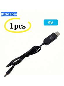 Cable de alimentación USB-DC Step-Up 5V a 8.4V 9V 12V, salida de cabezal redondo DC5.5*2.1mm, carga de banco de energía, router pequeño doméstico, módem, cámara de , mini ventilador, altavoz Bluetooth, disco duro, dispositivo, adaptador de alimentación temporal para exteriores - Multicolor - Ver 2