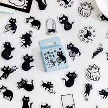 1 Box Black & White Bubble Scrapbook Photo Album Paper Stickers, Suitable For Back To School Season - one-size - View 8