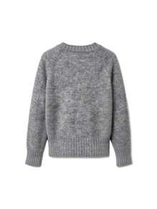 Women's Casual Versatile Everyday Bowknot Loose Knit Sweater, Autumn/Winter - Grey - View 5