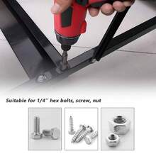 14pcs Heavy Duty Metric Nut Wrench Socket Set, 1/4 Inch Hex Shank Socket Wrench Heads, Suitable For Electric Drill Accessories, Suitable For Removing Nuts And Bolts, Suitable For DIY And Professional Repair - Socket - View 10