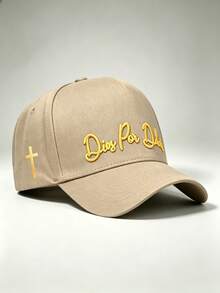 1pc Gothic Men Hats Letter Embroidered Side The Cross Printing Baseball Cap Adjustable Design Great For Travel, Parties, Running, And Sun Protection. - Multicolor - View 14