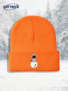 1pc Unisex Moon Astronaut Print Knitted Beanie, Soft & Warm Knitted Hat For Autumn/Winter, Minimalist Hip-Hop Rapper Style Brimless Cap, Versatile Fashion Hat For Daily Wear, Party, Commute, Sports, Hiking, Travel - A - View 8