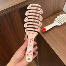 Panini Hello Kitty Hollow Comb High Crown Comb Fluffy Anti-Static Rib Comb Massage Detangling - Cat - View 6