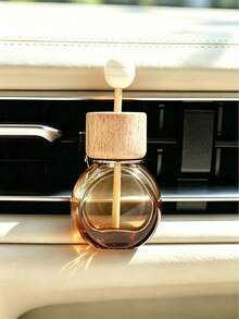 1 Car Air Vent Perfume Diffuser Empty Glass Bottle, Car Aroma Diffuser Mini Empty Glass Bottle, Car Decoration (Essential Oil Not Included) - A - View 2