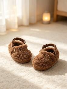 Newborn Infant Boots, Warm Wool Socks Shoes For Boys And Girls In Winter - Brown - View 9