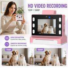 Instant Print Camera, Portable Multifunctional Photo Printing Camera, Instant Print Digital Camera With Instant Photo Printing, 8X Optical Zoom,1080P HD Video, Music Playback, 1300mAh Battery, Portable & Easy To Use, Best Gift For Christmas, Birthday - View 8