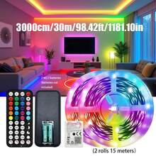 Smart RGB LED Light Strip With APP And 44-Key Remote, Music Sync Color Changing, USB Powered, Flexible LED Strip, Suitable For Bedroom, TV Backlight, Game Room And Home Party Decoration - TY-c-h - View 2