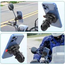1PC Motorcycle Phone Mount One-Click Quick Release, Electric Bike/Bicycle Rearview Mirror Handlebar Phone Holder, Cycling Navigation Mount, Shockproof Anti-Slip Stable Design, Compatible With Multiple Models, Universal For Various Smartphones - Multicolor - View 3