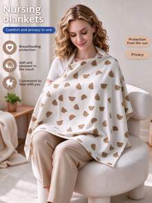 Infant Gauze Nursing Cover, Outdoor Breastfeeding Apron, Feeding Shield, Stroller Windproof Sunshade, Soft And Comfortable, Adjustable Neck Strap, Perfect Gift For Moms! - Baby Nursing Cover - View 10