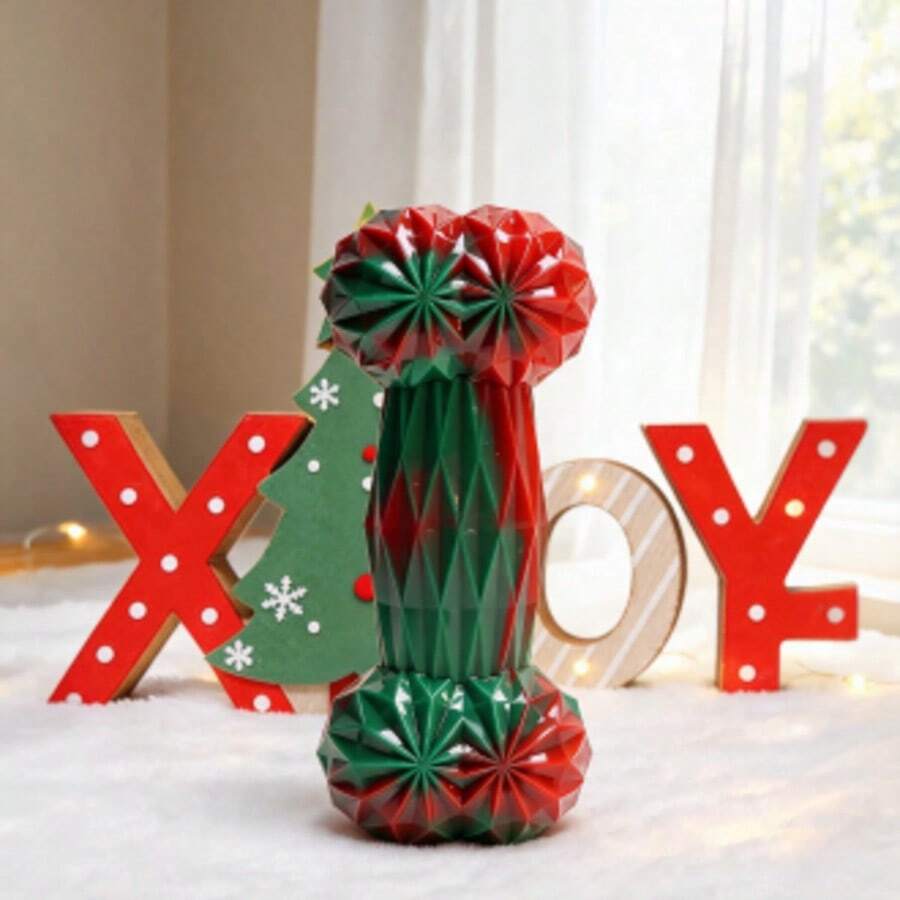 1pc Christmas Color Bone Chew Toy For Pets, Christmas Theme Color Design, Bone Shaped, Suitable For Dogs To Chew And Clean Teeth, Daily Interaction, Holiday Atmosphere Decoration, Best Christmas Gift For Pets - Multicolor - View 1