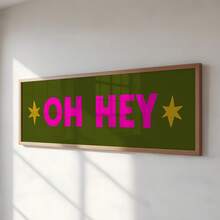 1pc Frameless Funky Oh Hey Panoramic Wall Art Dorm Gift - Frameless - View 3