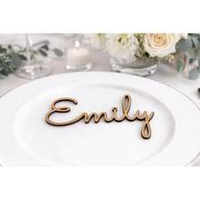 Personalized Wedding Place Cards, Custom Laser Cut Name Signs, Acrylic Guest Seating Decor For Wedding Reception, Unique Guest Keepsake, Elegant Table Setting, Bridal Party Favors - C-personalized Dinner Plate Name Tag - View 9