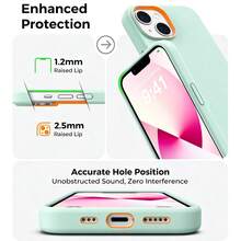 原創矽膠手機殼，相容 iPhone 13 14 15，[軍規級防震保護] 矽膠手機殼，柔軟防刮微纖維內裡，相容 iPhone 16 Pro Max 17 Pro Max 18 Pro Max XS Max XR 7 8 Plus SE2022 6s 6s Plus 12 Mini 11 - 寶石綠 - 查看 5