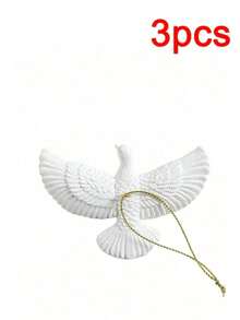 1/2/3/4 White Carved Bird Christmas Tree Decoration, Pigeon Shaped Christmas Tree Hanging Decoration, Wedding, Party, Home Decoration And Gift Giving, Holiday Peace Dove Hanging, Autumn And Winter Decoration, Christmas Tree - Multiple Styles - View 13