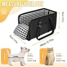 1pc Car Pet Dog Seat - Foldable Pet Car Seat With Seat Belt Support And Anti-Slip Design - Portable Elevated Seat With Cushion And Sturdy Frame, Suitable For Small Dogs Up To 4.99 KG, Fits SUV, Sedan, Van - Center Console Accessory - Multicolor - View 3