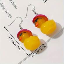 Creative Cute Cartoon Duck Earrings - Multicolor - View 3