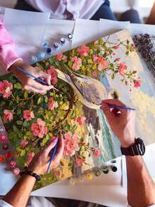 Bộ tranh số hóa chim trên cành cây cho người lớn, tranh canvas acrylic không khung, trang trí nhà cửa DIY, ý tưởng quà tặng tuyệt vời cho sinh nhật và lễ hội - Bộ - Xem 3