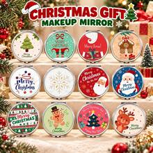 1pc Merry Christmas Limited Edition Portable Double-Sided Mirror 1x High Definition Flat Makeup Mirror Holiday Gift Cute Style Portable Small Mirror Santa Claus / Christmas Tree Multiple Options Available - Multicolor - View 1