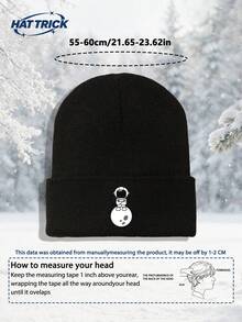 1pc Unisex Moon Astronaut Print Knitted Beanie, Soft & Warm Knitted Hat For Autumn/Winter, Minimalist Hip-Hop Rapper Style Brimless Cap, Versatile Fashion Hat For Daily Wear, Party, Commute, Sports, Hiking, Travel - A - View 3