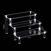 Acrylic Cake Display Stand Desktop Display Rack Tea Party Display Stand Trapezoid Tiered Combination Display Rack Dessert Stand Birthday Party Wedding Cake Stand - Clear - View 9