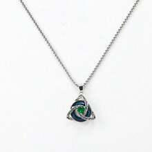 New Birthstone Celtic Trinity Knot Necklace Vintage Crystal Birthday Stone Pendant - Multicolor - View 10