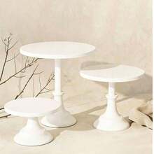 1pc Metal Cake Stand - 8/10/12 Inch White Dessert Display Rack, Suitable For Wedding Birthday Party Decoration, Cake Decoration Supplies, Dessert Table Centerpiece, Cake Tray, Pastry Rack, Snack Stand, Tall White Iron Art Dessert Table Display Rack, Can Be Used For Cold Buffet And Tea Break, Wedding Table Decoration - Multicolor - View 11