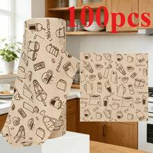20pcs/Roll Cleaning Cloths. High Absorbency, Durable, Machine Washable, Multi-Functional Absorbent Tear-Off Cloths, Household, Kitchen Dish Cloth, Washable Wet & Dry Thickened, Space-Saving Modern Square Cloths, Tear-Off Household Kitchen Cleaning Cloths - Multicolor - View 5
