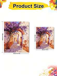 Paint By Numbers Landscape Theme Kit For Adults Frameless Acrylic Canvas Art, DIY Home Decor, Great Gift Idea For Birthdays, Holidays Gifts. - Sets - View 8