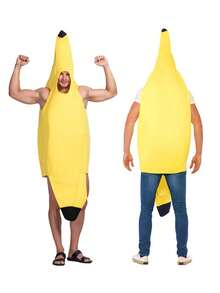 Banana Clothing - Adult Small Size - Neutral Fruit Tropical Food Role-Playing Novel Female Humorous Outfit, Adult Small Size Neutral Size, Halloween - Multicolor - View 9