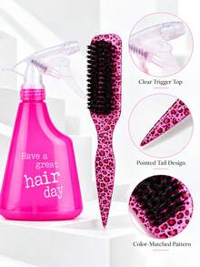 Hair Styling Tool Set, Includes Spray Bottle And Tail Comb, Practical Hair Accessories, Suitable For Detangling, Smoothing, Sectioning And Creating Daily Hairstyles, Lightweight And Portable, Suitable For Women's Home, Salon And Travel Use - Multicolor - View 4