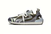 Sepatu Jogging Retro Kappa Colorblock Mesh, Sepatu Sneakers Kasual Unisex Gaya Luar Ruangan dengan Sol Tipis dan Motif Mesh - Abu-abu Tenang - View 10