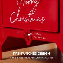 A5 Letter Postbox - Red/White - 1 - View 4