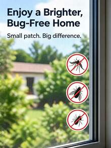 10*10cm Screen Repair Patches, Self-Adhesive Fiberglass Mesh For Window & Door Screens, Easy No-Tool Repair For Tears & Holes - Single-pack - View 5