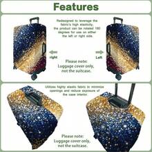 1PC, Flat Print Design, Luggage Cover (Only Luggage Cover, Not Including Luggage), Suitable For 20 To 30 Inch Luggage, Made Of Thickened High-Quality Fabric, Essential Accessory For Your Travel And Checked Luggage. - Multicolor - View 5