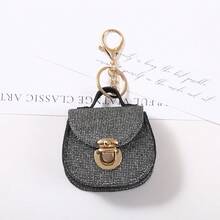 1Pc Leopard Print Mini Bag Charm, Faux Leather Pouch Keychain, Stylish Bag Accessory For Women, Birthday Thanksgiving Christmas Gift - Multicolor - View 11