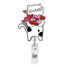 1pc Valentine's Day Acrylic Cute Panda Retractable Badge Reel Gift Rotating Badge Clip - Multicolor - View 12