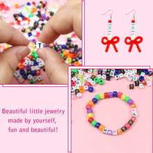 1 Box 24 Grids Colorful Acrylic Round Beads & A-Z Alphabet Letter Beads, Mixed Loose Beads For DIY Bracelet Necklace Keychain Jewelry Making - 24 Slots - View 5