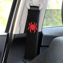 2pcs Soft Car Seat Covers, Red Spider Pattern Protective Covers, Easy Installation Universal Interior Decoration Accessories - A - View 2