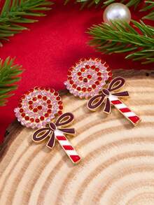 European & American Fashion Cute Elegant Lollipop Christmas Earrings, Suitable For Holiday Party Wear - Multicolor - View 4