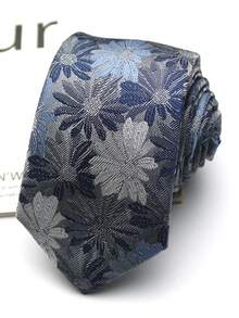 1pc Floral Hand-Painted Tie For Men And Women, Suitable For Casual Street, Daily, Party, Gift, Business - Multicolor - View 4