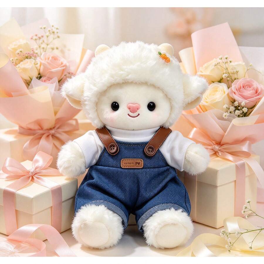 Kids Plush Interactive Toy Figures - White Male Lamb - View 1