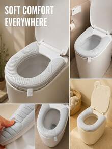 [All-Season Thickened Toilet Seat Cover]Say Goodbye To Cold, Soft And Unrestricted, Easy To Clean With Wet Wipes. A Must-Have For Home Bathrooms - Multicolor - View 10