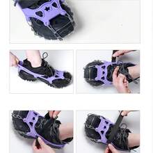 Crampons 13 Steel Spikes Stainless Anti Slip Ice Cleats - Multicolor - View 5